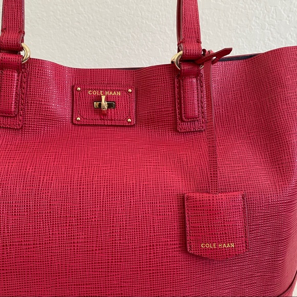 Cole Haan red leather tote - Picture 2 of 13